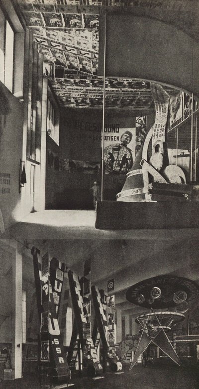 Sovjetisk pavillon på den internationale presseudstilling, Köln, 1933. af Eliezer Markowich Lissitzky