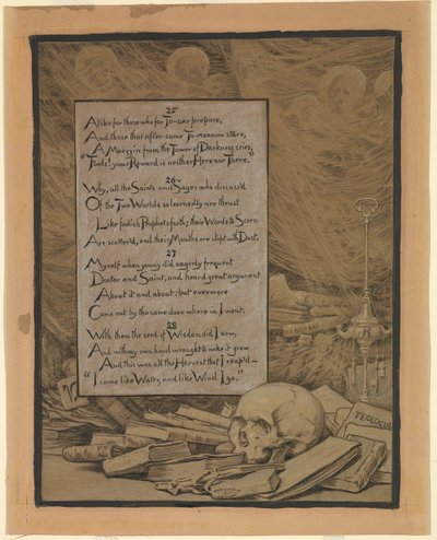 (Illustration til Rubáiyát af Omar Khayyám) Teologi af Elihu Vedder