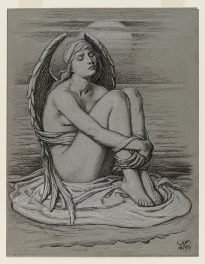 Bundet engel af Elihu Vedder