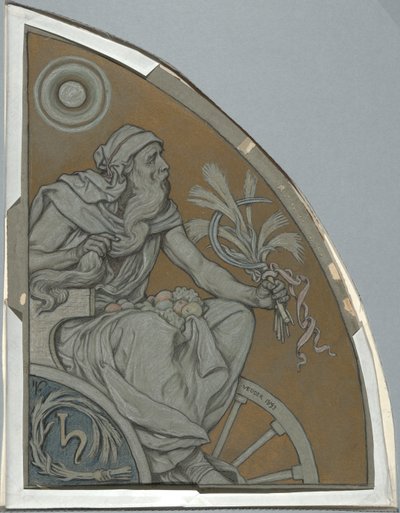 Tegnefilm for Saturn af Elihu Vedder