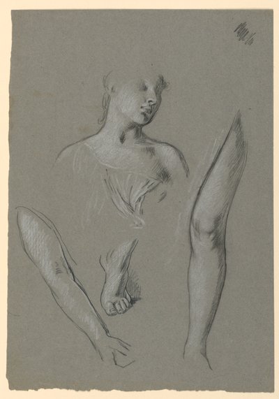 Detaljer om figurstudier af Elihu Vedder