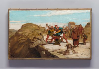 Fabelen om mølleren, hans søn og æslet af Elihu Vedder