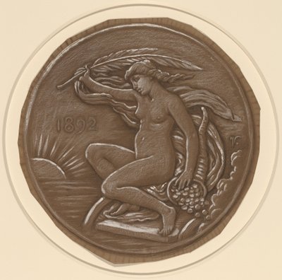 Tegning for Star of Fortune, 1892. af Elihu Vedder