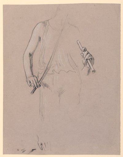 Figurstudie: Udklædt mand af Elihu Vedder