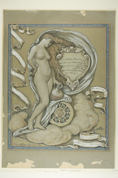 Figurstudie for Rubaiyat af Omar Khayyam af Elihu Vedder