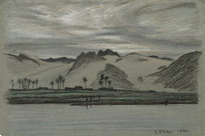 Fra 30 tegninger af Nilens rejse, nr. 19 af Elihu Vedder
