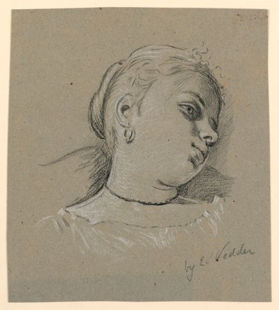 italiensk pige af Elihu Vedder