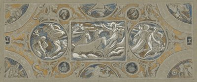 Foreløbig undersøgelse for Huntington House Ceiling, fra 60 undersøgelser til Huntington-loftet (1926.80) af Elihu Vedder