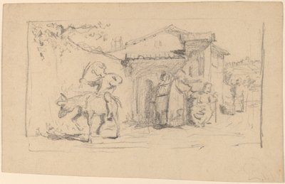 Søn og Æsel, ca. 1859. af Elihu Vedder