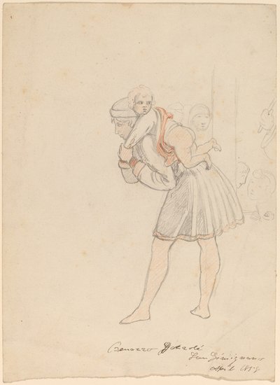 Studie efter Gozzoli af Elihu Vedder