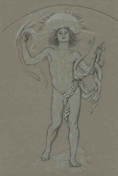 Studie til Apollo af Elihu Vedder