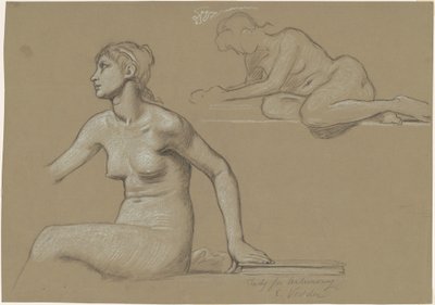 Studie for astronomi, 1892. af Elihu Vedder