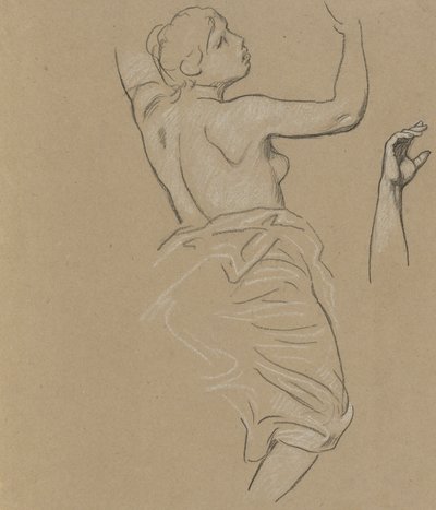 Studie til efterårsfigur af Elihu Vedder