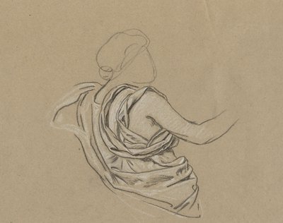 Studie til efterårsfigur af Elihu Vedder