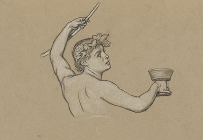 Studie til efterårsfigur af Elihu Vedder