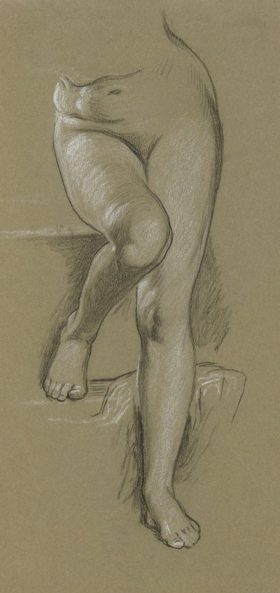 Undersøgelse til Figure of Fortune. Mantelstykke af Elihu Vedder