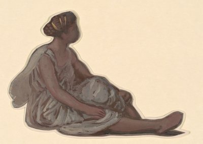 Studie for græske piger, der bader, ca. 1872. af Elihu Vedder