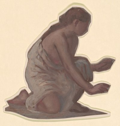 Studie for græske piger, der bader, ca. 1872. af Elihu Vedder