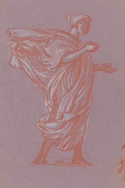 Studie for græske piger, der bader, ca. 1872. af Elihu Vedder