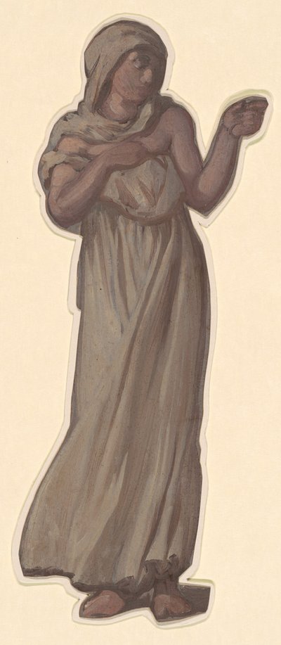 Studie for græske piger, der bader, ca. 1872. af Elihu Vedder