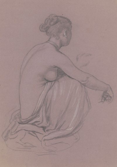 Studie for græske piger, der bader, ca. 1872. af Elihu Vedder