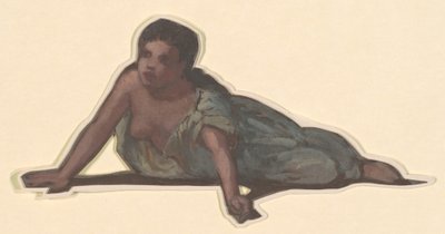 Studie for græske piger, der bader, ca. 1872. af Elihu Vedder