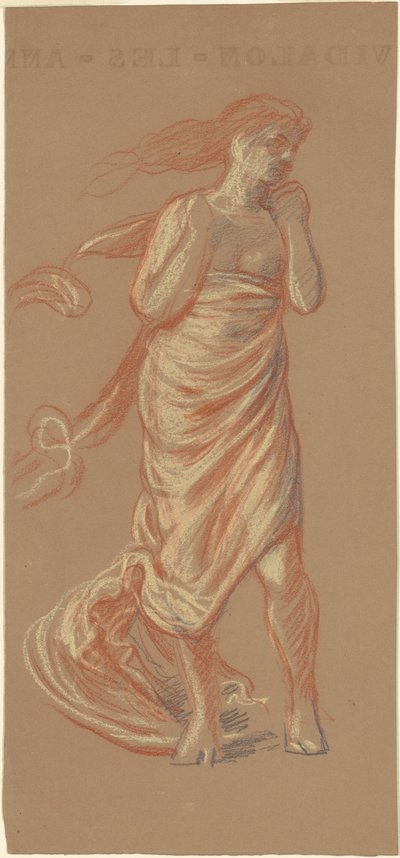 Studie til "Greek Girls Bathing" [recto] af Elihu Vedder