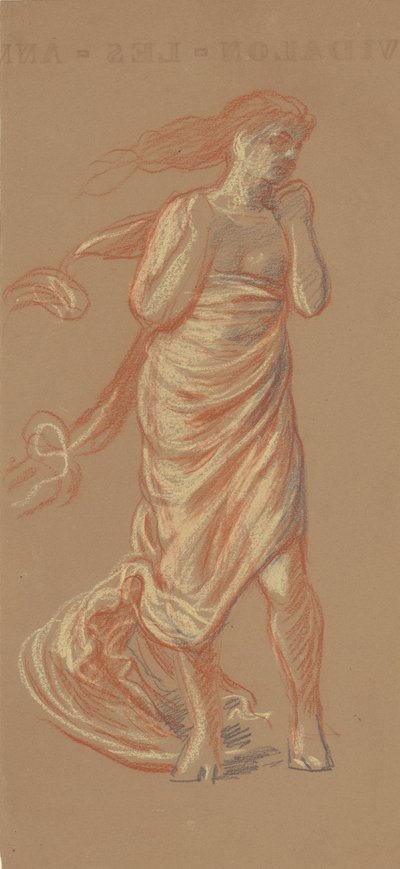 Studie for græske piger, der bader [recto], ca. 1872. af Elihu Vedder