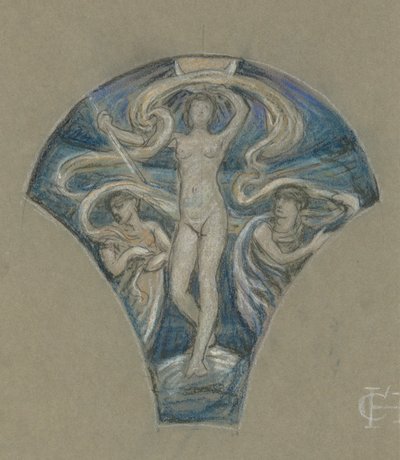 Studer for Luna af Elihu Vedder