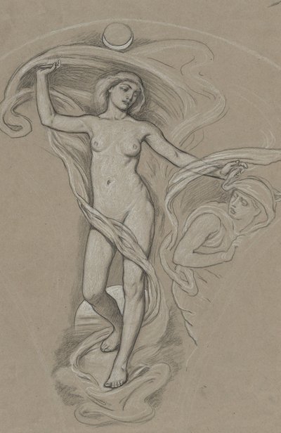 Studie til Luna af Elihu Vedder