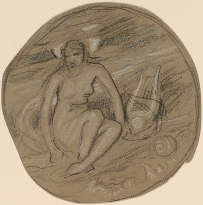 Studie til "Musik" af Elihu Vedder