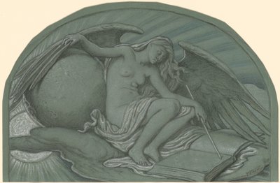 Undersøgelse til The Eclipse of the Sun by the Moon, 1892. af Elihu Vedder