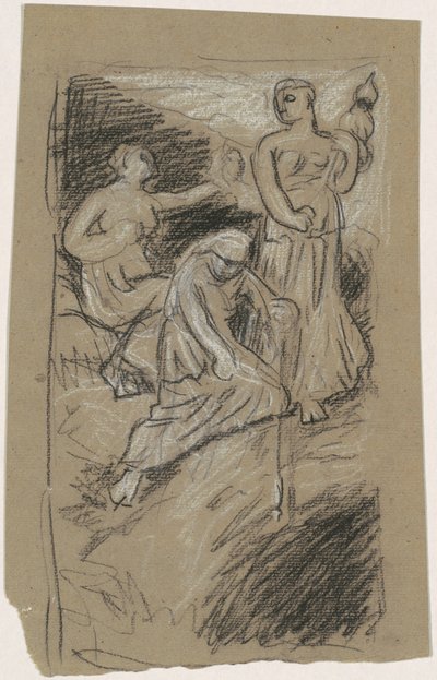 Studie til "The Fates Gathering in the Stars" af Elihu Vedder