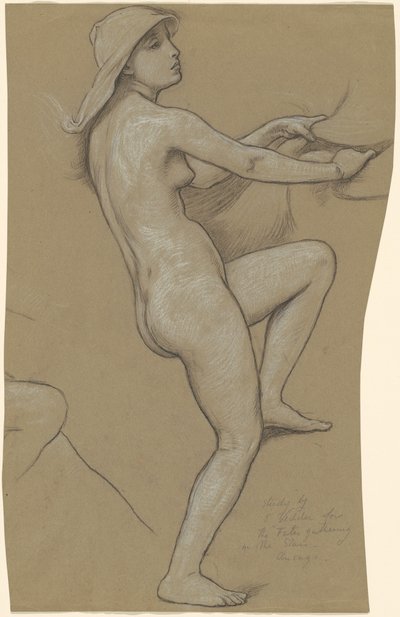 Studie til The Fates Gathering in the Stars, ca. 1884-1887. af Elihu Vedder