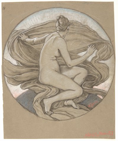 Studie til "The Morning Glory" af Elihu Vedder