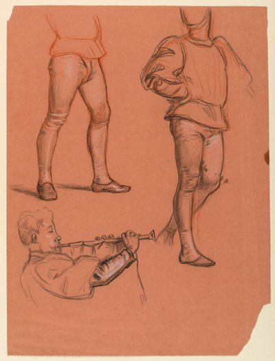 Studie til "Bryllupsoptog" af Elihu Vedder