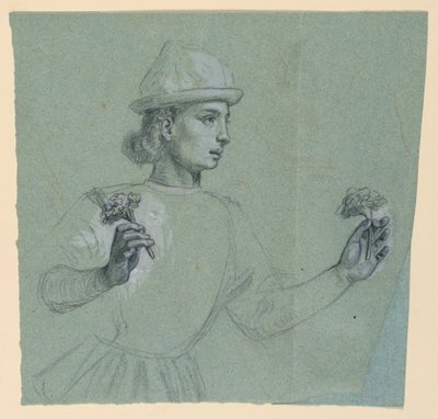 Studie til "Bryllupsoptog" af Elihu Vedder