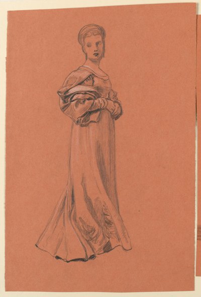 Studie til "Bryllupsoptog" af Elihu Vedder
