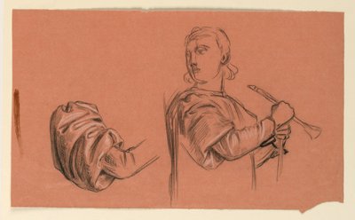 Studie til "Bryllupsoptog" af Elihu Vedder