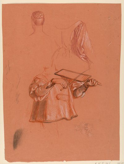 Studie til "Bryllupsoptog" af Elihu Vedder