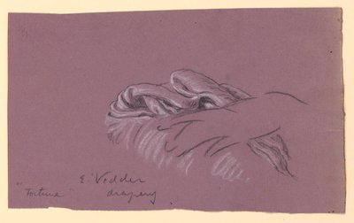 Studie af Drapery of "Fortune" af Elihu Vedder
