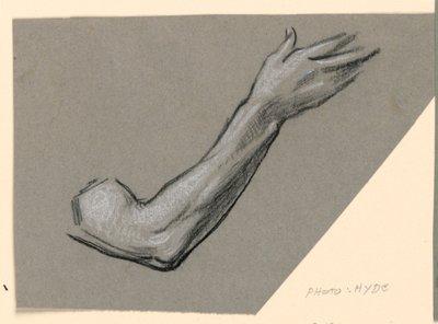 Studie af arm af Elihu Vedder