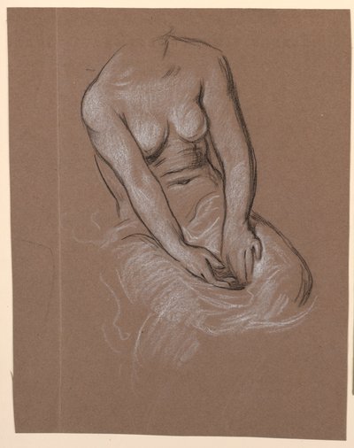 Undersøgelse af kvindelig model af Elihu Vedder