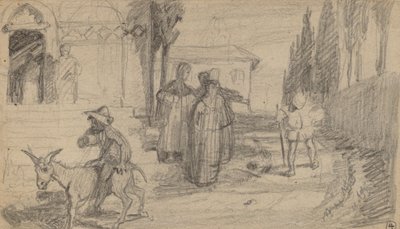 Lignelsen om Mølleren og Æslet, ca. 1859. af Elihu Vedder
