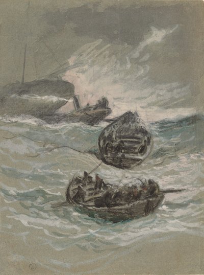 Forliset, ca. 1880. af Elihu Vedder