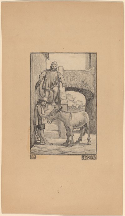 Sønnen og Æslet af Elihu Vedder