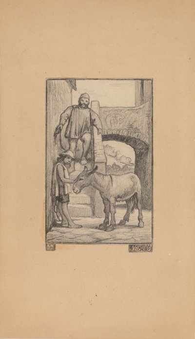 Sønnen og æslet, 1863. af Elihu Vedder