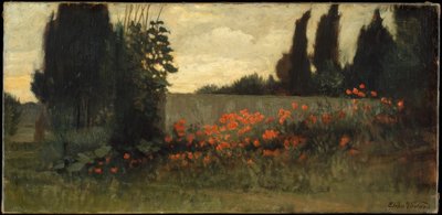 Cypres og valmuer af Elihu Vedder