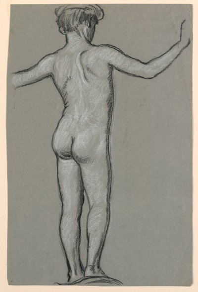 figurstudie til et springvandsdesign af Elihu Vedder
