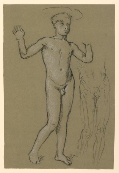 figurstudie til et springvandsdesign af Elihu Vedder